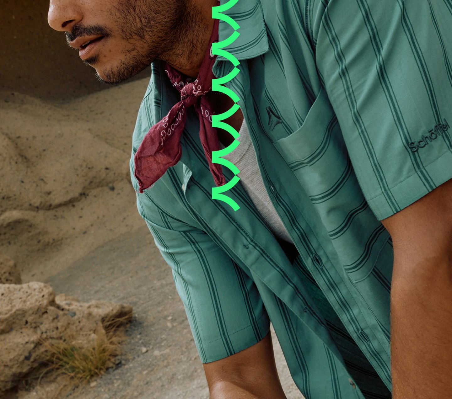 Nahaufnahme Männerhemd lässig gestyled